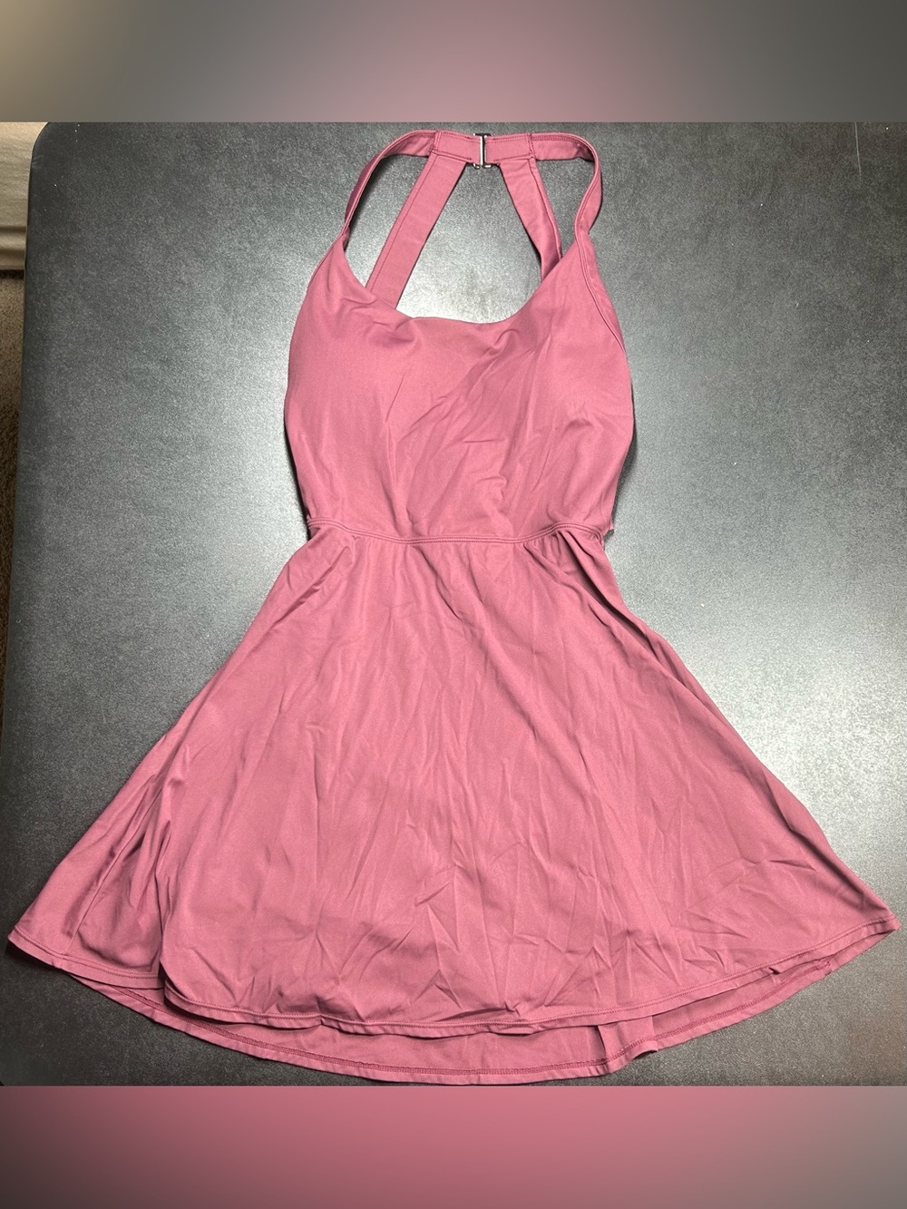 Halara Size S Softlyzero Flirty Backless 2-in-1 Pink Pockets Skort Dress